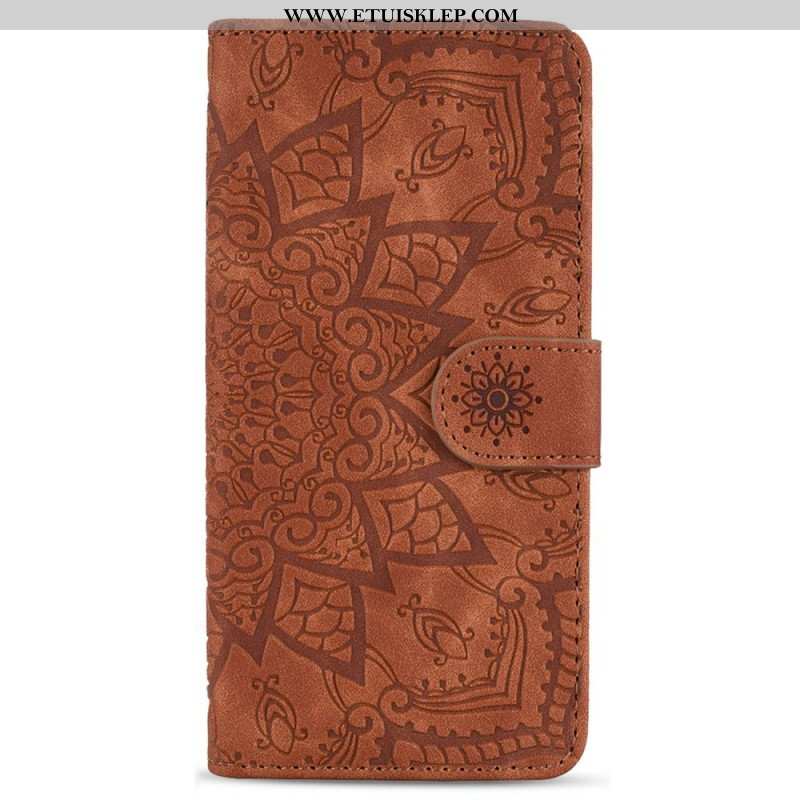 Etui Na Telefon Pokrowce do Samsung Galaxy S23 5G z Łańcuch Stylowa Mandala Z Paskami